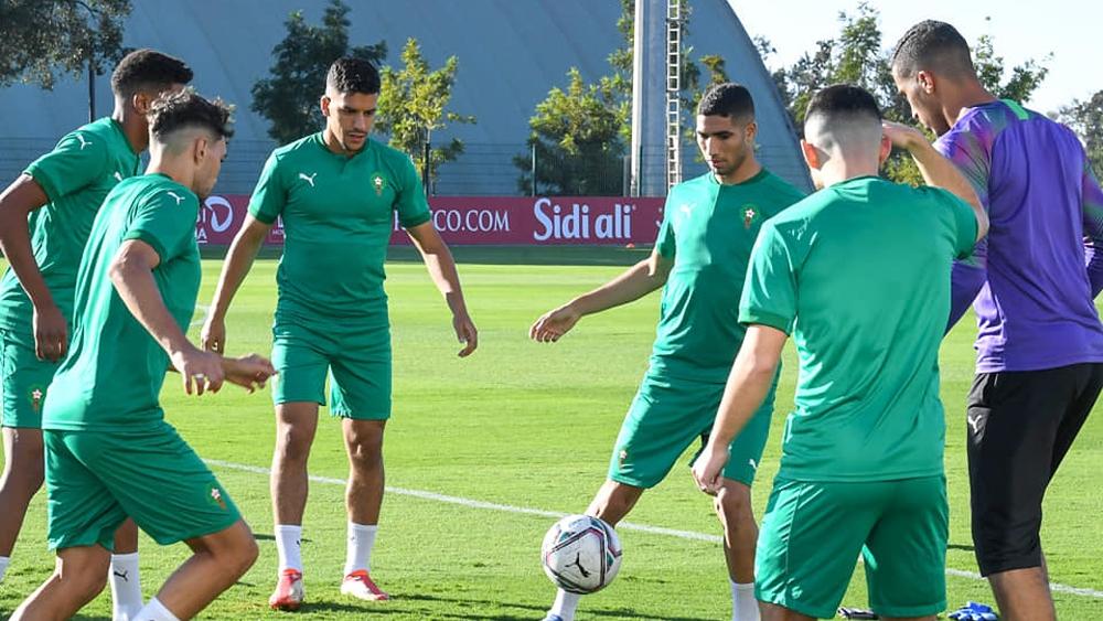 المنتخب الوطني يخوض حصة تدريبية أخيرة في ملعب الأمير مولاي عبد الله قبل مواجهة غينيا بيساو