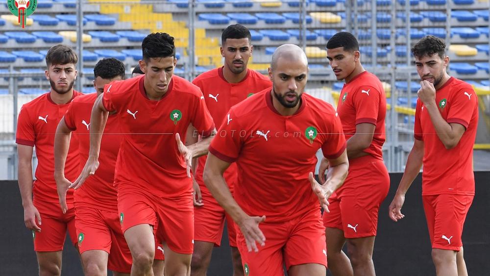 La dernière séance des lions de l'atlas avant le match face à la Guinée-Bissau