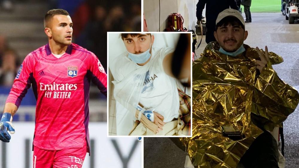 حارس ليون "لوبيز" يتسبب في خضوع أحد المشجعين لعملية جراحية بعد "كسر" في المعصم