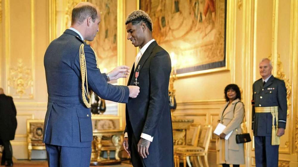 Rashford décoré par le Prince Wiliam
