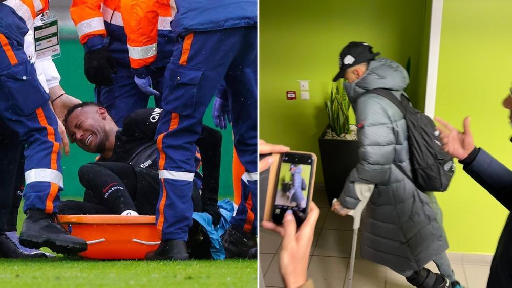 بالفيديو/ نيمار يغادر الملعب على 'عكازْين' ويعلق: "الانتكاسات جزء من حياة الرياضي.. سأعود أفضل وأقوى"