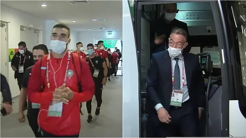 لقجع يرافق لاعبي المنتخب عبر الحافلة نحو ملعب "الثمامة" تأهبا لمواجهة الجزائر