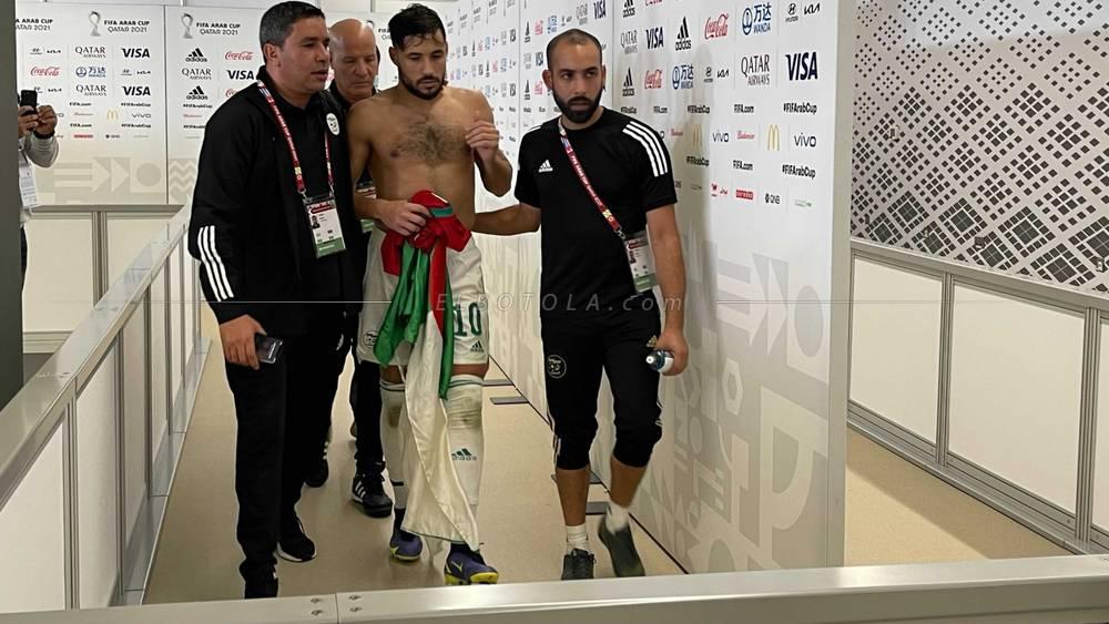 بلايلي يفقد الوعي بعد نهاية مباراة المغرب والجزائر
