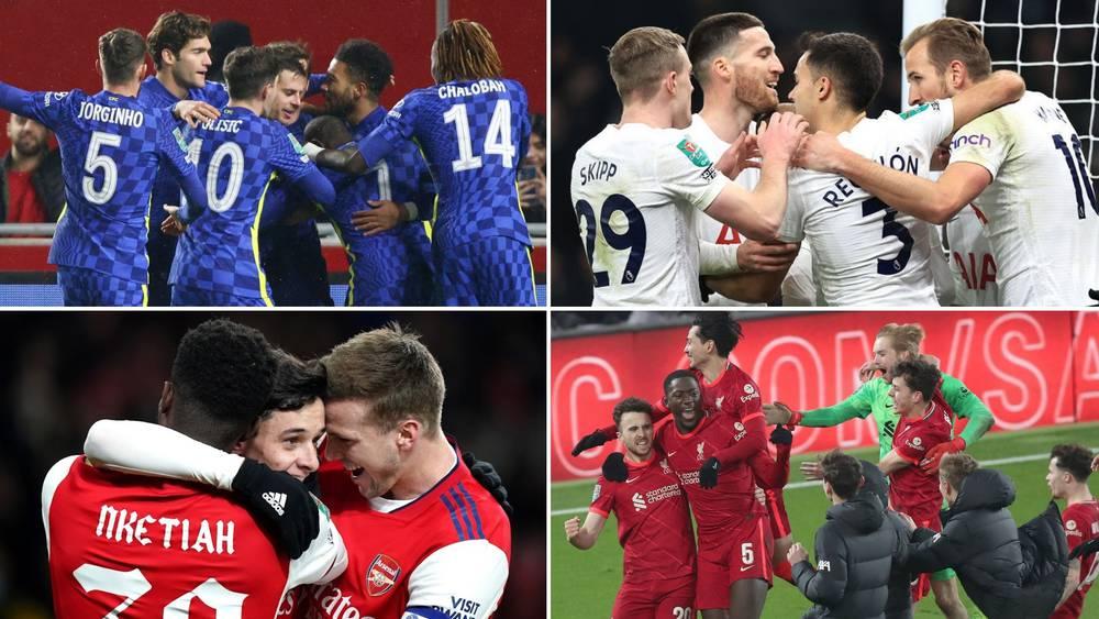 قرعة نصف نهائي "كاراباو كاب".. ليفربول يواجه أرسنال وتشيلسي يصطدم بتوتنهام