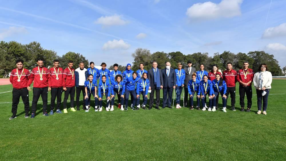 الجامعة تحتفل بنادي الجيش الملكي النسوي على هامش تتويجه بالميدالية البرونزية في دوري أبطال أفريقيا