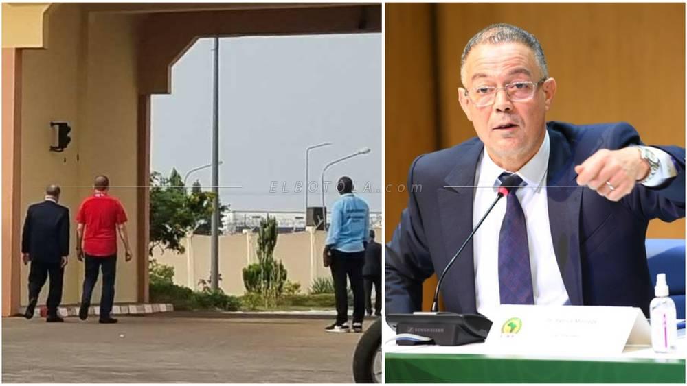 فوزي لقجع حاضر في ملعب "أحمدو أهيدجو" لمساندة المنتخب الوطني أمام غانا