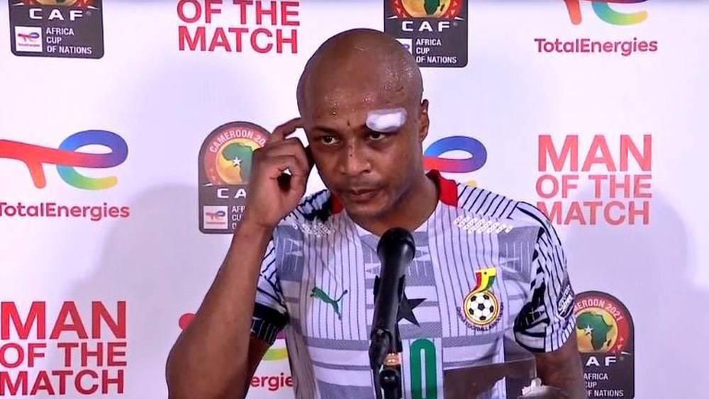 الغاني أندري أيو: "المنتخب الغابوني لعب بنوعية اللاعبين الصغار وهم يفتقرون للروح الرياضية"