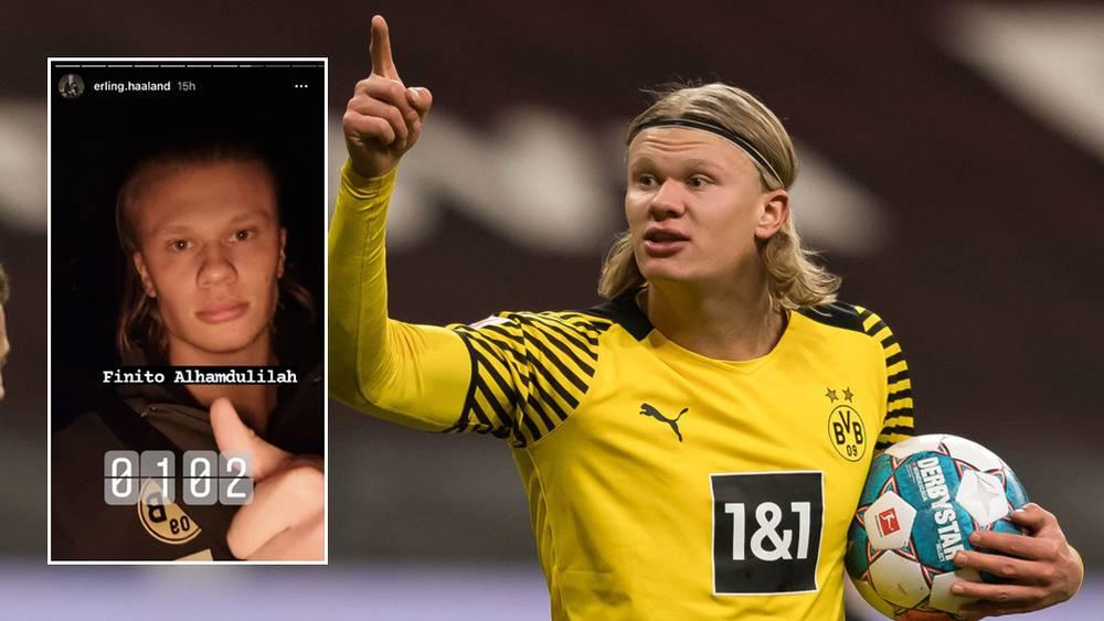 هالاند ينشر 'ستوري' ويكتب: "انتهيت الحمد لله"