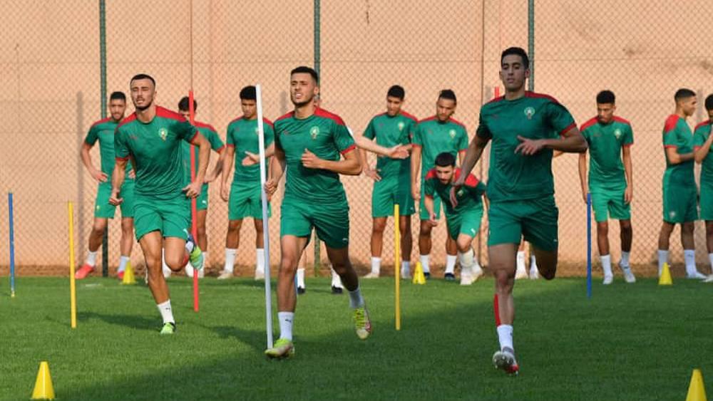Troisième séance d'entraînement des lions de l'atlas avant l'Egypte