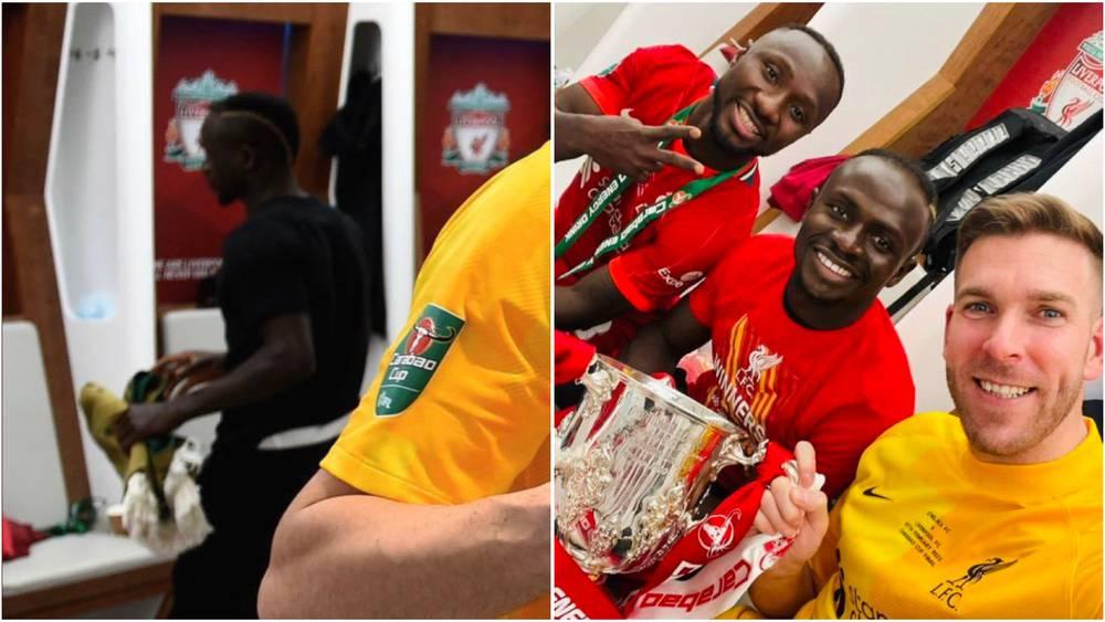 ساديو ماني يفضل تأدية فريضة الصلاة على مواصلة احتفالاته مع رفاقه بعد التتويج بكأس الرابطة الإنجليزية