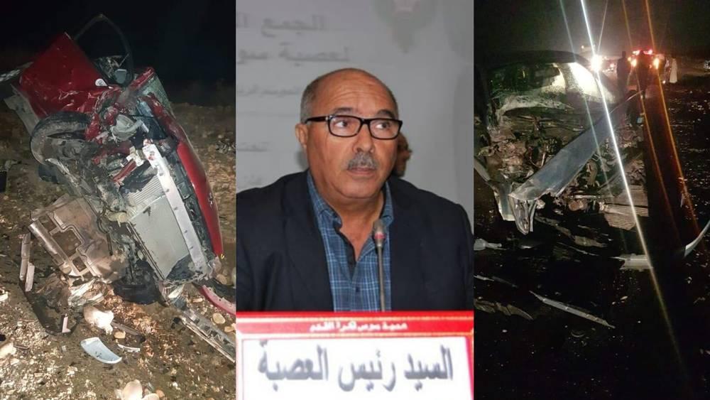 عبد الله أبو القاسم رئيس عصبة سوس لكرة القدم يتعرض لحادثة سير "خطيرة" بمدخل تيزنيت