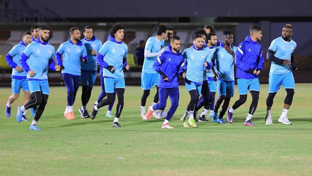 المصري البورسعيدي يخوض آخر حصصه التدريبية في القاهرة قبل التوجه صباح يومه الخميس للمغرب تأهبا لمباراة الإياب ضد نهضة بركان