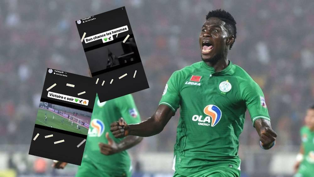 مالانغو يشجع الرجاء في مباراته ضد الأهلي ويكتب: "الانتصار الليلة"