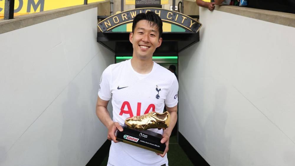 سون هيونغ مين أول لاعب آسيوي يتوج بجائزة الحذاء الذهبي في "البريميرليغ" مناصفةً مع صلاح