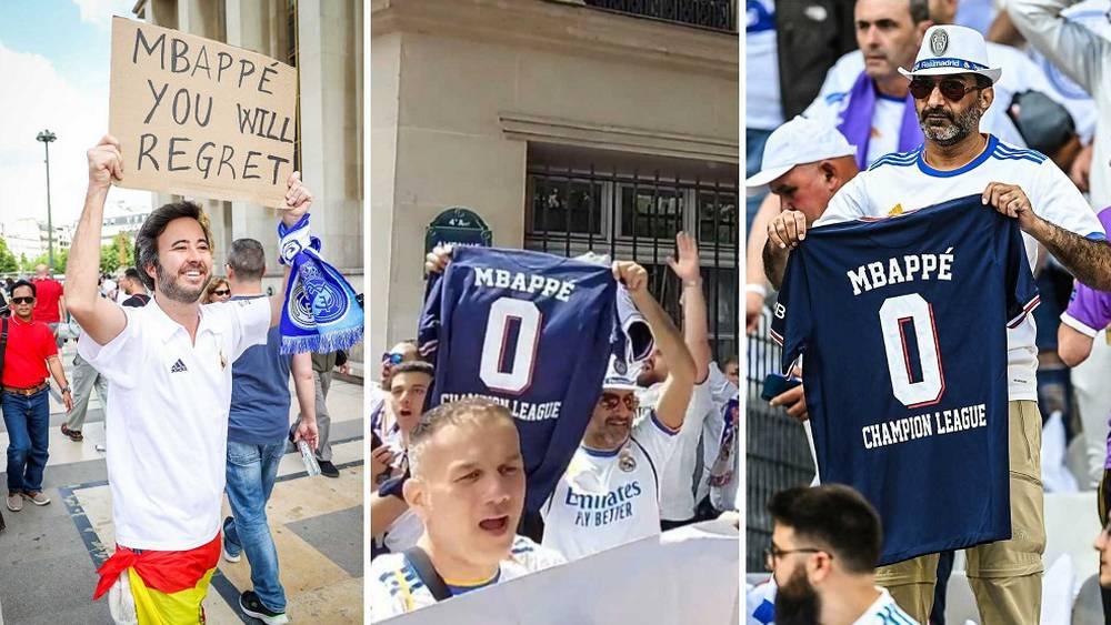 بعبارة "مبابي 0 دوري الأبطال".. جماهير ريال مدريد تسخر من لاعب سان جيرمان في قلب باريس