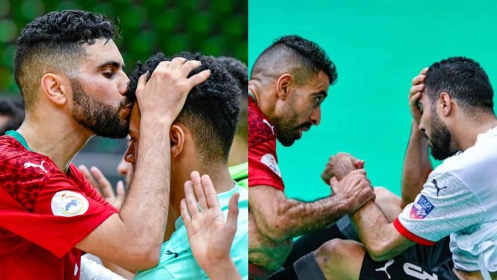 الاتحاد العربي: "روح رياضية عالية بين لاعبي المنتخبيْن المغربي والمصري لـ'الفوتسال' بعد نهاية مباراتهما"