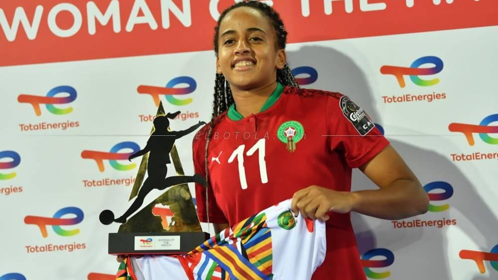 "كان" السيدات المغرب 2022/ فاطمة تكناوت تتوج "أحسن لاعبة" في لقاء فوز المغرب على السنغال