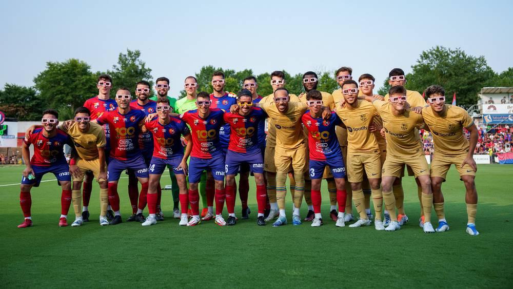 برشلونة يتعادل وديا (1-1) ضد فريق "أولوت" المنتمي لدوري الدرجة الخامسة الإسباني