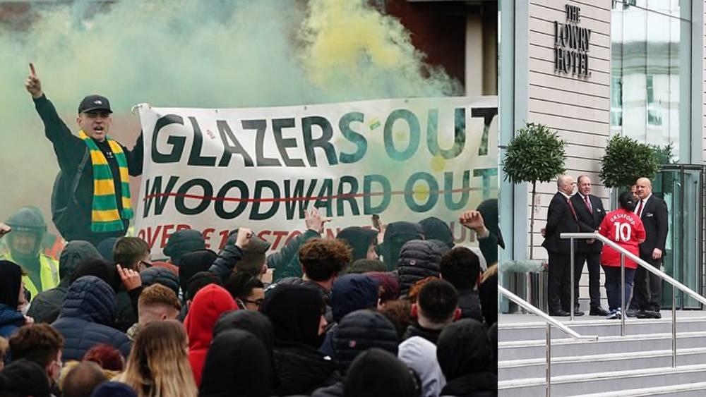 قبل انطلاق المباراة ضد ليفربول.. تين هاغ يلغي الاجتماع الذي يسبق المواجهة بسبب "غضب" الجماهير  واحتجاجها في شوارع مدينة مانشستر