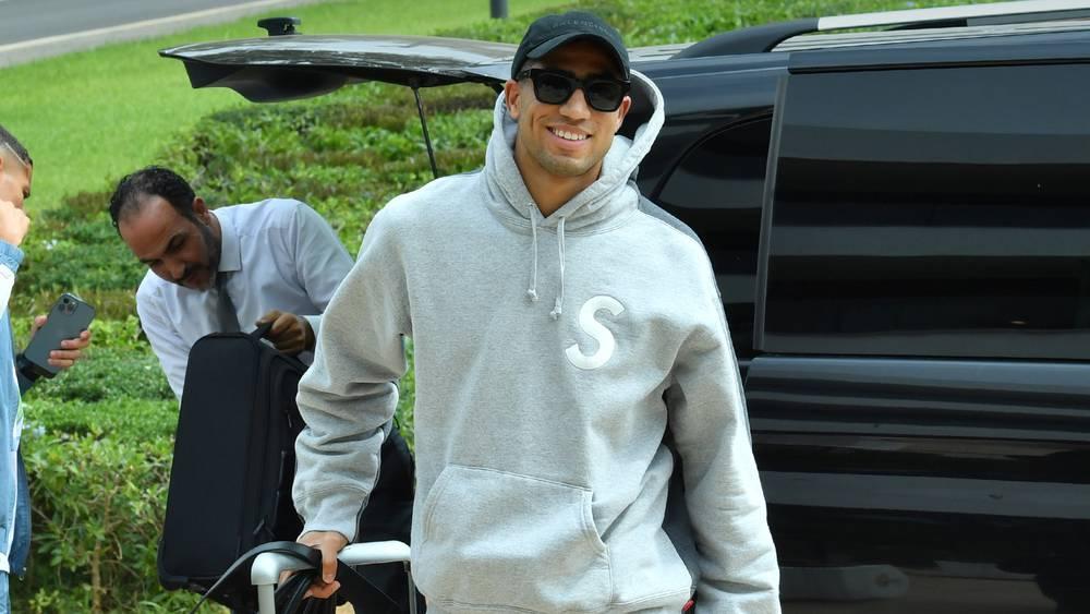 L'arrivée des Lions de l'Atlas à Maâmoura