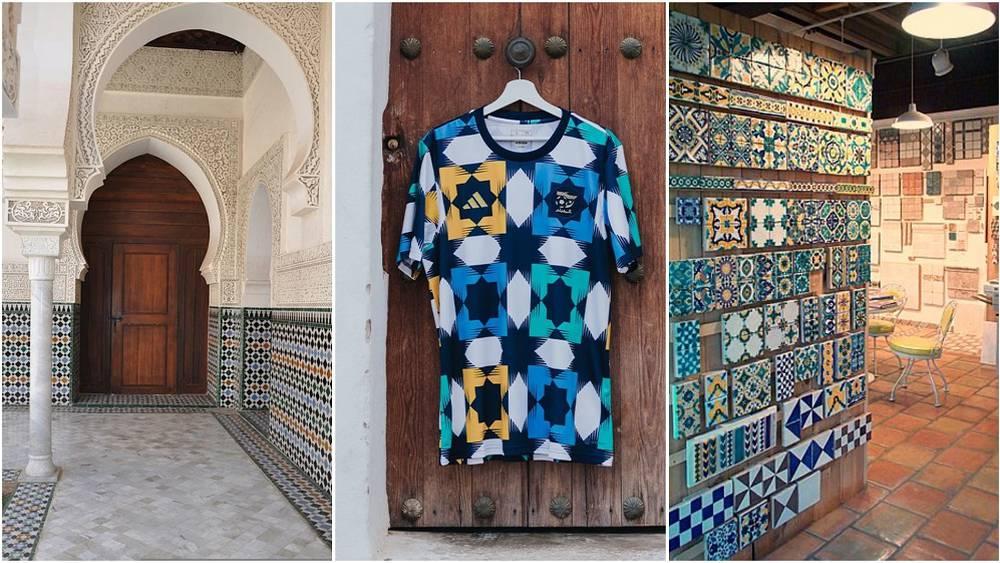 "قميص الإحماءات" لمنتخب الجزائر مستوحى من "الزليج المغربي" الذي يُزيّن "قصر المشور" بتلمسان