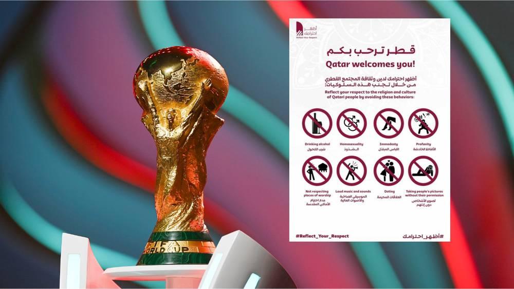 منها منع شرب الكحول والشذوذ الجنسي.. قطريون يطلقون هاشتاغ "أظهر احترامك" يتضمن مجموعة من التوصيات للمشجعين في المونديال