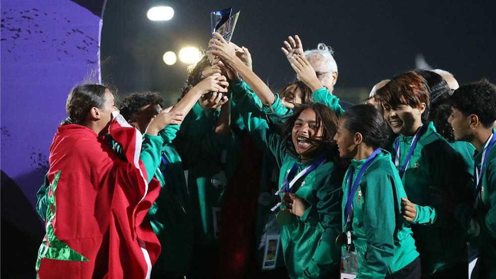 فتيات المغرب يتوجن ببطولة شمال أفريقيا لكرة القدم للمدارس بمصر