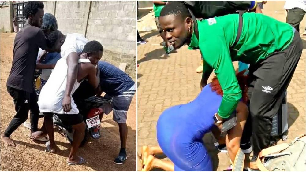 بعد أن اشتهرت بتقبيلها قدم زوجها قبل "الكان".. السيراليوني "تومبو" ينقل للمستشفى إثر محاولته الانتحار بسبب فشله في الصلح مع زوجته حواء