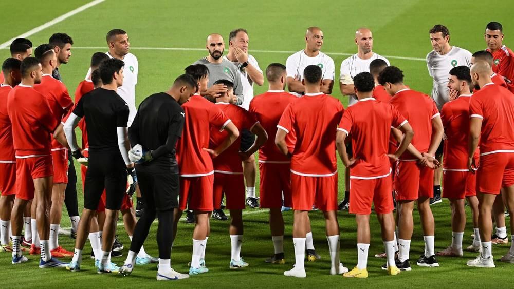 المنتخب المغربي يجري ثالث حصصه التدريبية بقطر قبل التوجه غدا صوب الإمارات لملاقاة جورجيا وديا