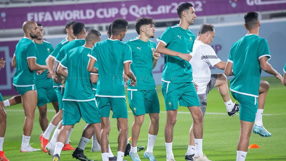 المنتخب المغربي يجري حصة تدريبية يومه الخميس (16:00 غرينيتش +1) استعدادا لمواجهة بلجيكا