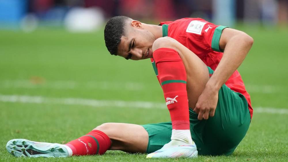 Mountakhab - Achraf Hakimi gêné à la cuisse