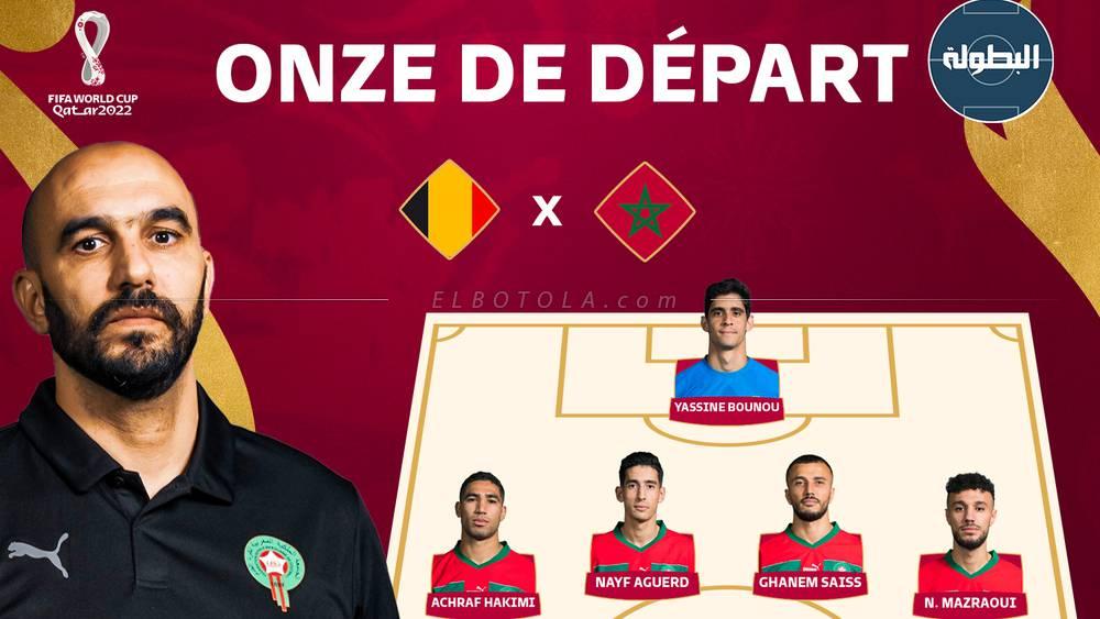 Maroc/Belgique - Hakimi et Mazaroui titulaires