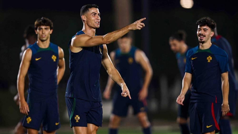 رونالدو حاضر في الحصة التدريبية للمنتخب البرتغالي ليومه الخميس قبل مواجهة المغرب في ربع نهائي المونديال