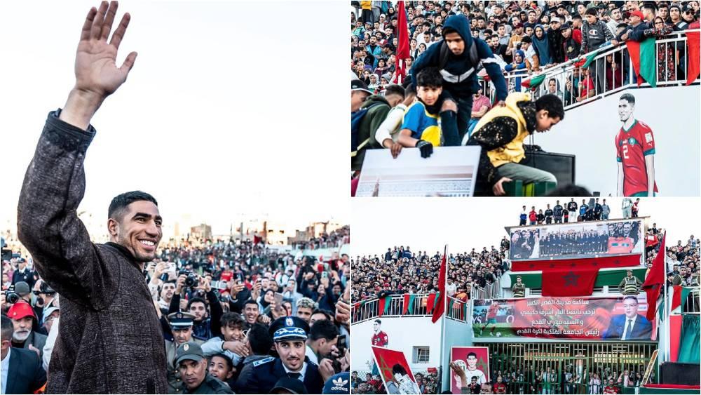 حكيمي: "كان لي شرف افتتاح ملعب كرة قدم يحمل اسمي في مدينة القصر الكبير.. شكرا لكم من القلب"