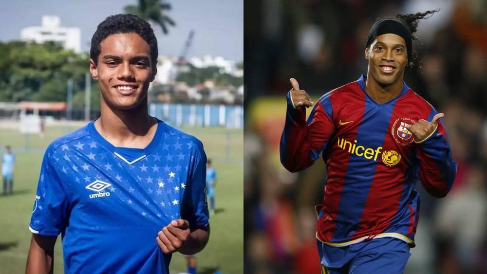 نجل رونالدينيو يخضع للاختبار تمهيدا لانضمامه لأكاديمية برشلونة