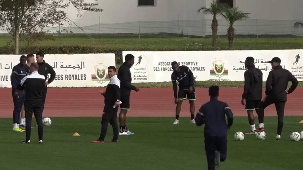 الجيش الملكي يُجري آخر حصصه التدريبية استعداداً لمنازلة أسكو دي كارا التوغولي