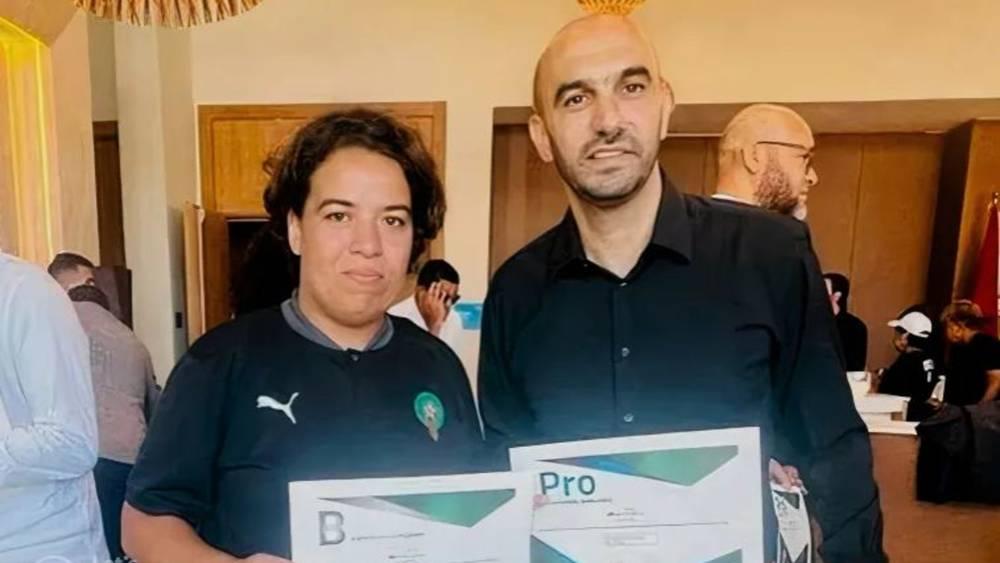 حسناء الدومي أول امرة مغربية تتولى تدريب فريق للرجال "اتحاد الفقيه بن صالح"