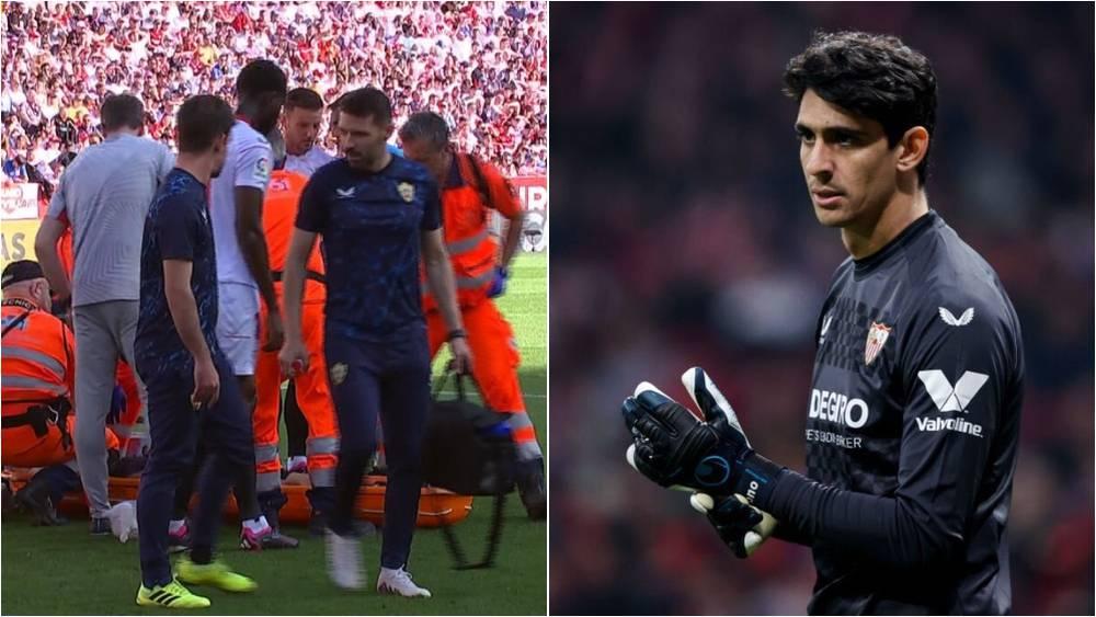 بونو يتعرض للإصابة ويغادر ملعب مباراة فريقه إشبيلية ضد ألميريا