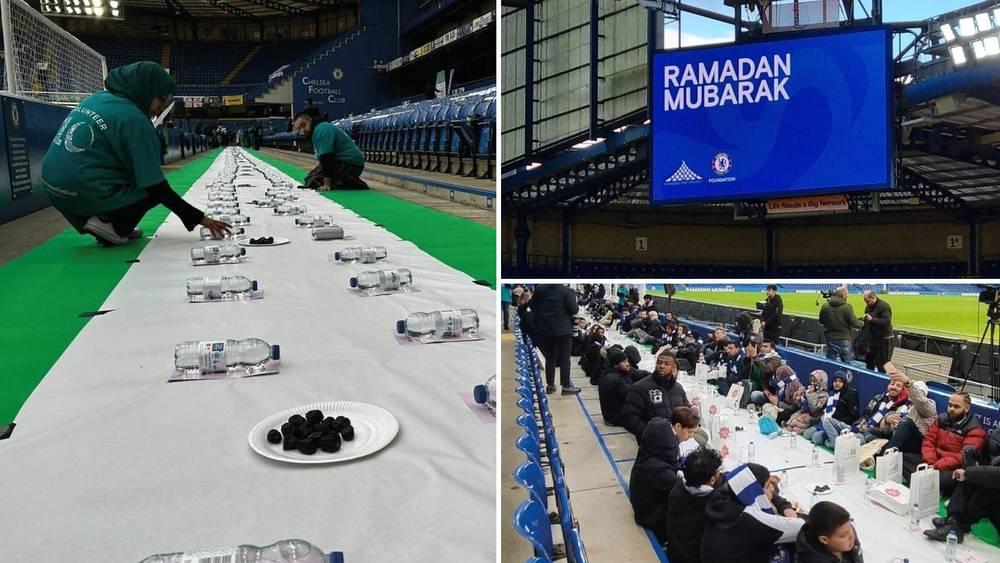 تشيلسي ينظم إفطارا جماعيا للمسلمين في ملعب "ستامفورد بريدج" مع رفع أذان صلاة المغرب