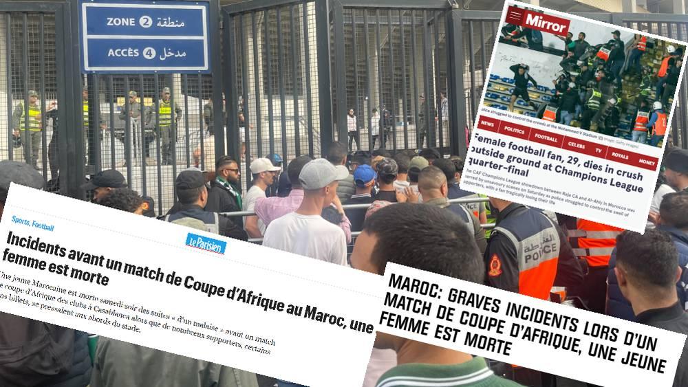 الصحافة العالمية تعلق على وفاة المشجعة الرجاوية نورا وتتطرق لفضيحة التنظيم في ملعب محمد الخامس بالبيضاء