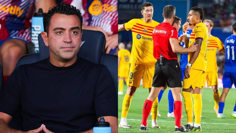 رسميا/ إيقاف تشافي ورافينها لمباراتين في "الليغا" بعد طردهما ضد خيتافي