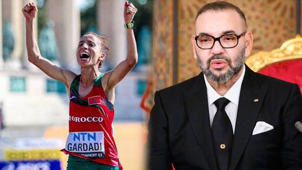 الملك محمد السادس يهنئ العداءة فاطمة الزهراء كردادي بعد تتويجها ببرونزية الماراتون في بطولة العالم لألعاب القوى