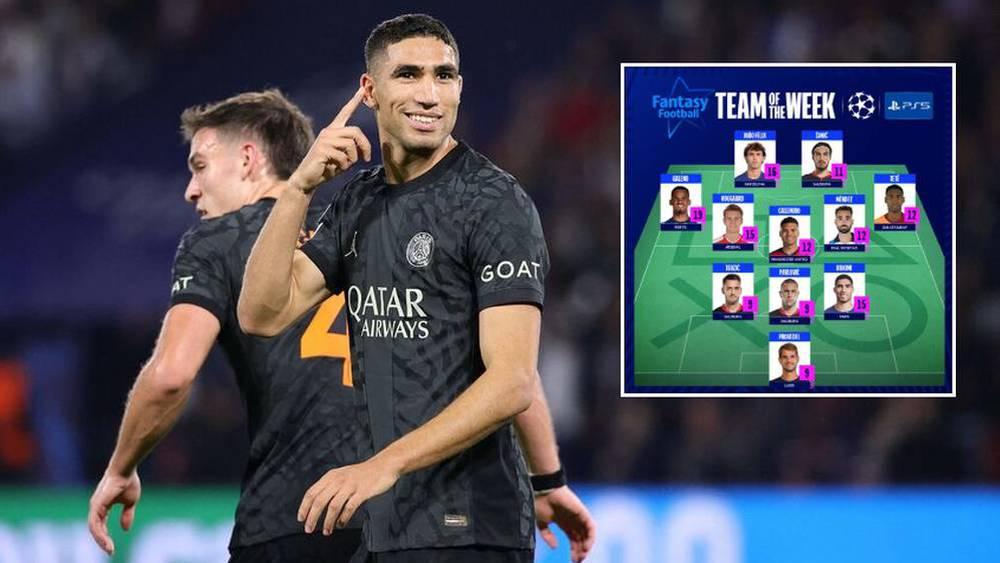 Ligue des Champions - Hakimi intègre l'équipe-type de la première journée