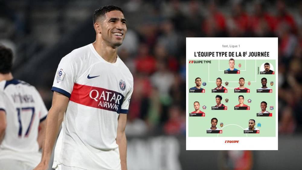 صحيفة "ليكيب" تختار حكيمي ضمن التشكيلة المثالية للجولة الثامنة من الدوري الفرنسي