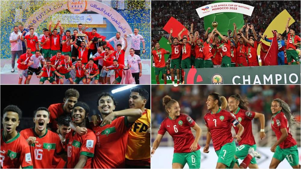 2023 سنة إنجازات كرة القدم المغربية بامتياز في جميع الفئات