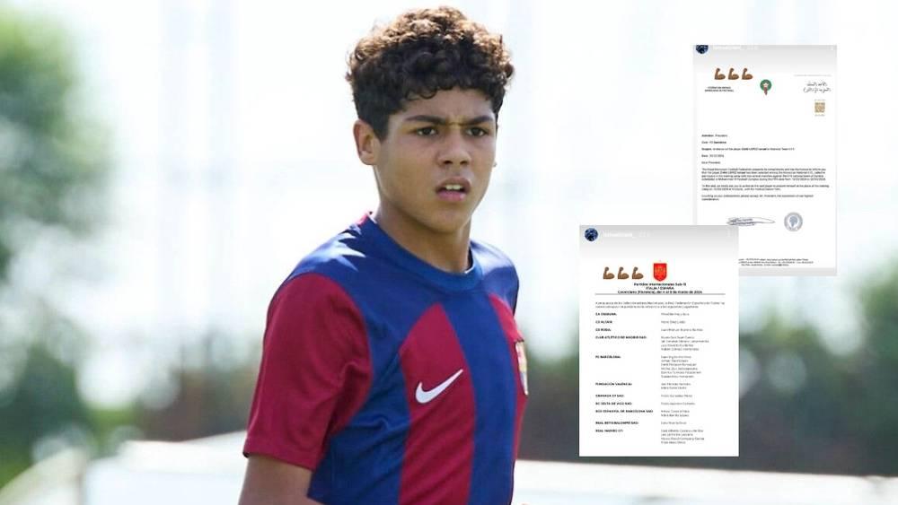 لاعب برشلونة "إسماعيل زياني" يتلقى الدعوة من المنتخبين المغربي والإسباني لأقل من 15 سنة