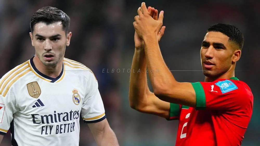 حكيمي يرحب بدياز بعد استدعائه لقائمة المنتخب المغربي: "مرحبا بيك فدارك"