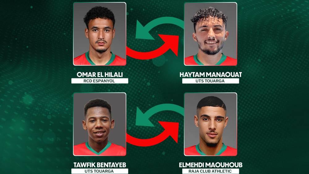 السكتيوي يستدعي موهوب ومنعوت للمنتخب المغربي الأولمبي لتعويض الهيلالي وبن الطيب