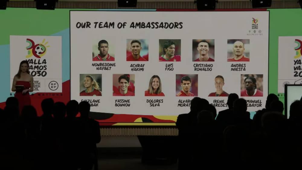 النيبت وحكيمي وبونو والشباك ورونالدو وآخرون في قائمة سفراء كأس العالم 2030