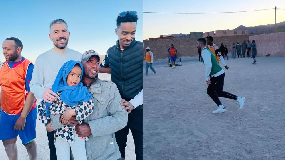 لاعب مانشستر سيتي السابق كولاروف يزور مدينة طاطا المغربية ويخوض مباراة استعراضية رفقة الساكنة